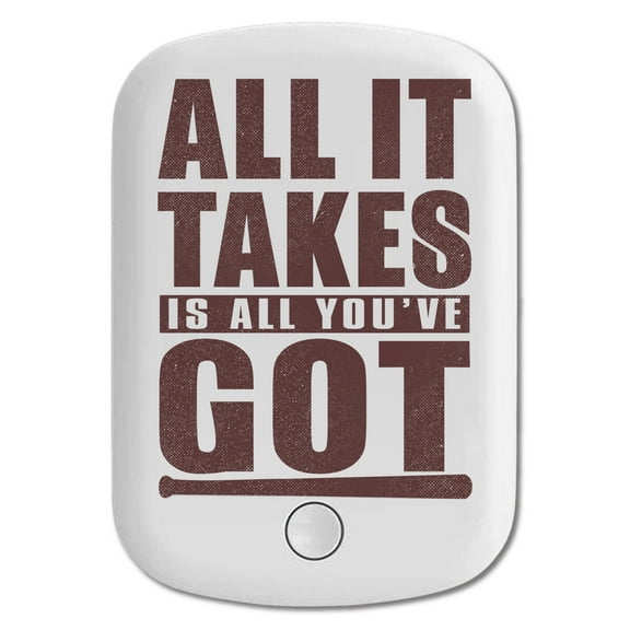 DistinctInk Magnetic Battery Pack, 5000 mAh Wireless Portable Charger with USB-C Cable, Compatible with MagSafe iPhone 14 / 13 / 12 Series - All It Takes Is All You've Got Baseball