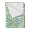 thumbnail image 2 of Dinosaur Party Soft Flannel Fleece Blanket, Cartoon Prehistoric Animal Characters Floral Backdrop with Childish Design, Cozy Plush for Indoor and Outdoor Use, 50" x 60", Multicolor, by Ambesonne, 2 of 5
