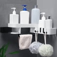 thumbnail image 4 of Étagère d'Angle Double Couche, Étagère d'Angle de Salle de Bain Multifonctionnelle Rack de Stockage Rack de Stockage Salle de Bain Performance Finement Accordée, 4 of 12