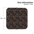 thumbnail image 2 of Leather Coasters with Heat-resistant for Drinks, Camouflage Orange Black Cup Coasters Cup Pad Mat for Tabletop Protection, Coffee Table, Office Desk and Housewarming Gift, 2 of 5