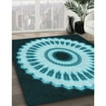thumbnail image 2 of Ahgly Company Indoor Rectangle Patterned Deep-Sea Blue Area Rugs, 6' x 9', 2 of 6