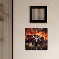 thumbnail image 3 of 16 Inch Wall Clock Battery Operated Square Clock Decorative for Office, Kitchen, Outdoor, Living Room，3D Car Vintage Illustration, 3 of 4