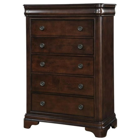 Bowery Hill Contemporary Solid Wood 6-Drawers Bedroom Chest in Cherry