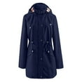 thumbnail image 2 of ChicHaven chaqueta impermeable para mujer Women's Rain Jackets Waterproof Raincoat Hiking Windbreaker for Travel Navy L, 2 of 7
