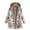 White, variant on Uaswgudfs ​Women's Geometric Print Winter Coat - Mid Length Insulated Faux Fur Hood Multi-Pocket Design