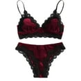 thumbnail image 1 of Gibobby Lencería de encaje Día de San Valentín Ropa de dormir Pijama de encaje Bodydoll Sujetador Lencería de mujer Conjunto de terciopelo sexy Ropa interior íntima(Rojo, CH), 1 of 5
