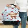 thumbnail image 6 of Renewold Highland Cow Cherry Stretchy Baby Car Seat Cover Carseat Canopy for Babies Universal Baby Breastfeeding Stroller High Chair Shopping Cart Cover, 6 of 7