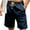 Navy, variant on Inleife Men's Shorts Casual Solid Color Casual Drawstring Pockets Elastic Sports Shorts for Men