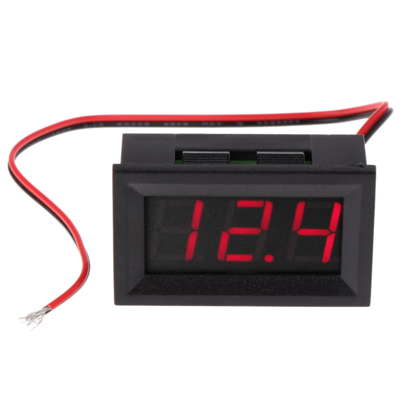 2 Wire Digital LED Red Car Voltmeter Voltage Volt Panel Meter Gauge DC 4.5-30V 