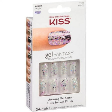 Kiss Gel Fantasy Nail Kit, 60663 Fanciful, 51 piece
