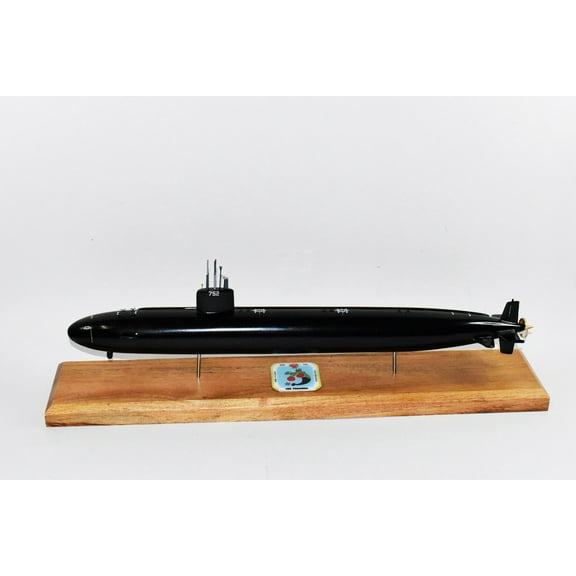 USS Pasadena SSN-752 (Black Hull) Submarine Model,Navy,Scale Model,Mahogany,20 inch,LA Class