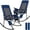 Blue & Gray, variant on SUNSPIRE Folding Rocking Camping Chair 2-Pack, Heavy Duty Padded Rocker with High Back Hard Armrests for Outdoor Patio Garden