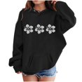 thumbnail image 2 of Teen Girls Sweatshirt Cute Printed Long Sleeves Hoodies with Pocket Casual Crew Neck Fall Winter Pullover Tops Clothes Comfy Jumper School Warm Girl Sweatshirts, 2 of 2
