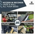 thumbnail image 5 of KNOX 4 Person Golf Cart Enclosure 79" Long Roof, 600D Portable Transparent Driving Golf Cart Cover Storage, Golf Cart Accessories, Compatible with EZGO TXT/RXV, Yamaha, Club Car DS Precedent, 5 of 7