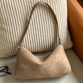 thumbnail image 3 of Halloween Women Faux Suede Shoulder Bag Vintage Commuting Bag Chic Hobo Bag Daily Casual Portable Bag (Apricot), 3 of 10
