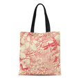 thumbnail image 1 of JSDART Sac Fourre-Tout en Toile Motif Fleurs Papillons et Libellules Libellule Joli Vintage Réutilisable Épaule Courses Sac à Main, 1 of 1
