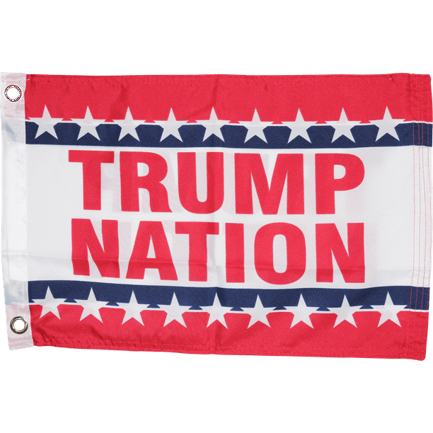Trump Nation Double Sided Flag 12 X18 Inches Rough Tex® 100d