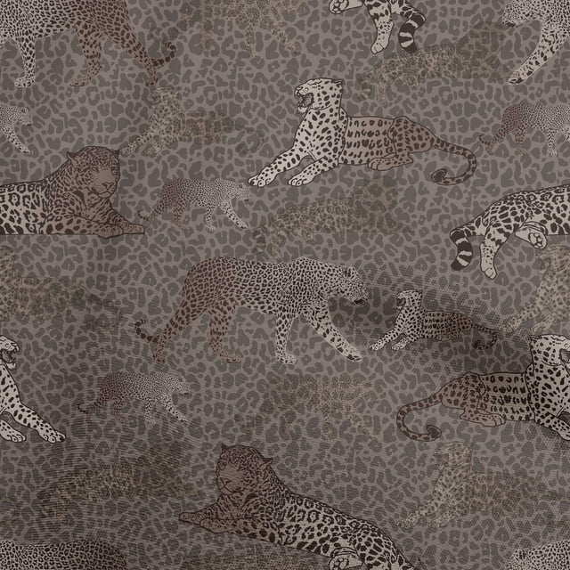 oneOone Cotton Flex Light Brown Fabric Animal Craft Projects Decor Fabric Printed By The Yard 40 Inch Wide