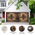 thumbnail image 2 of Barn Door Garage Door Cover Banner 6 x 13 FT, Farmhouse Wooden Grain Rustic Tribal Pattern Garage Door Curtains Backdrop with Grommets for Indoor Outdoor Wall Party Porch Yard Decorations Background, 2 of 9