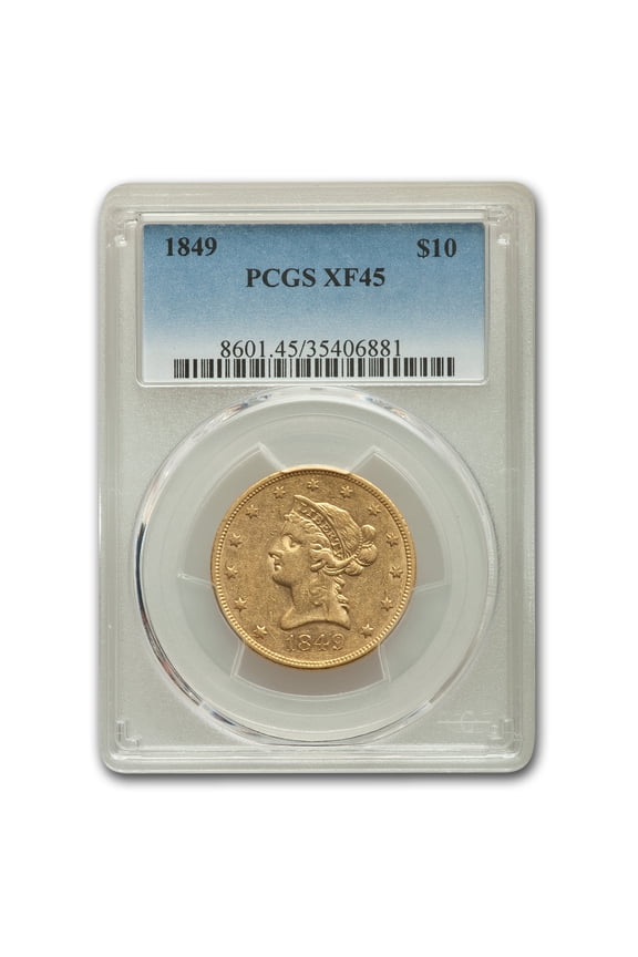 1849 $10 Liberty Gold Eagle XF-45 PCGS