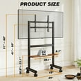 thumbnail image 5 of RTVR Modern Rolling TV Stand for 40 to 86 inch Screen, Metal TV Stand Wheels with Adjuatable Shelf, 5 of 9