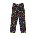 thumbnail image 4 of Goofa Colorful Palms Printed Soft Pajama Pants for Men, Wide Leg Comfy Casual Lounge Yoga Pants-Large, 4 of 9