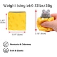 thumbnail image 3 of Cheese Toy Squeeze Cheese Rat Stress Ball Mice in Cheese Toy Anxiety Relief Se, 3 of 5