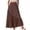 Brown, variant on Women's Boho Flowy Maxi Skirt with Side Pockets and Tiered Ruffle Hem, Lightweight Breathable Fabric for All Day Comfort Brown L