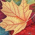 thumbnail image 6 of BANET Fall Leaf Round Tablecloth Autumn Harvest Maple Leaves Tablecloth Thanksgiving Table Cloth Farmhouse Rustic Polyester Table Cover for Dining Room Party Indoor Outdoor Decor 31"-35, 6 of 8