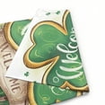 thumbnail image 6 of Shangniulu Welcome St. Patrick's Day Clover Garden Flag Double Sided, Black White Buffalo Plaid Check Decorative Yard Outdoor Home Small Decor, Gold Farmhouse Outside Decoration 12 x 18 White, 6 of 6