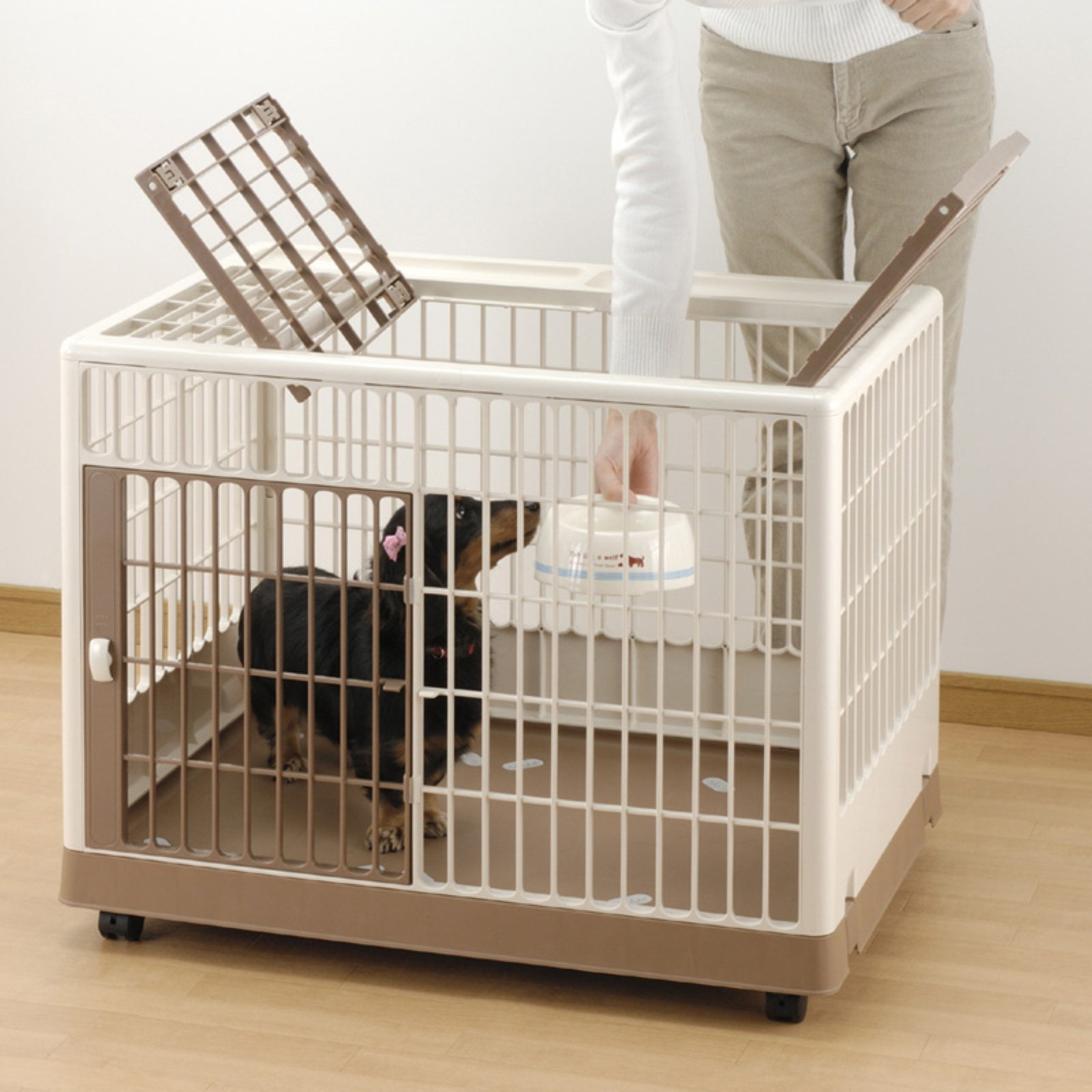 richell pet training kennel medium