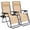 Khaki, variant on Simenmax Zero Gravity Chairs, Set of 2 Portable Recliner Beach Camping Patio Outdoor Folding Lounge Chair,Black