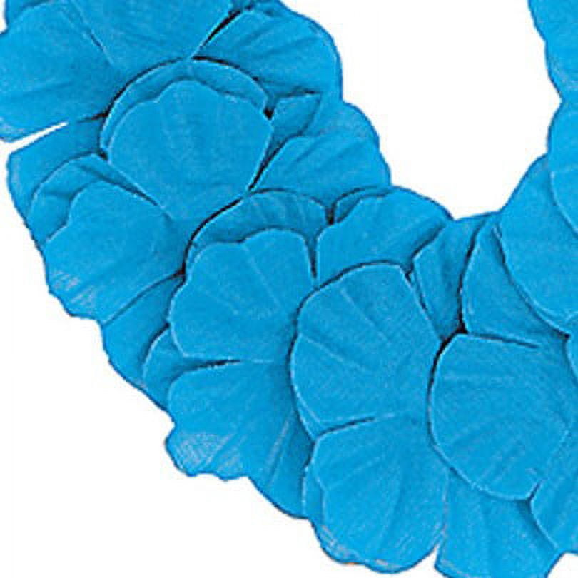 Luau Party Flower Lei, 42 in, Teal, 1ct