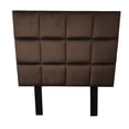 thumbnail image 1 of Cabecera El Bazar Store Cuadrum King Size Terciopelo Chocolate, 1 of 1