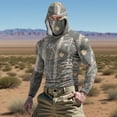 thumbnail image 2 of Sun Protection Tops,Fishing Shirts for Men with Hood & Face Mask Mens Camouflage Hoodie Sun Protection Long Sleeve Muscle Shirt Workout, 2 of 9