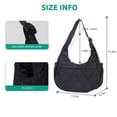 thumbnail image 3 of JANKS Small Puffer Crescent Shoulder Bag for Women, Nylon Quilted Puffy Crossbody Purse, Cute Hobo Shoulder Handbags （Black), 3 of 9