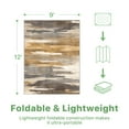 thumbnail image 2 of DEORAB 9'X12' Outdoor Rugs Chenille Machine Washable Three-Layer Material Non Slip Imitation Silicone Spot Molding Camping Deck Balcony Porch Carpet, Brown & Beige, 2 of 7