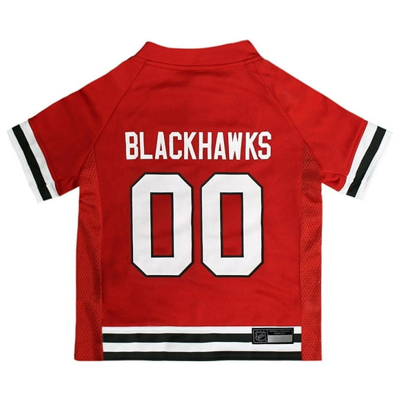 Pets First NHL Chicago Blackhawks Mesh Jersey for Dogs and Cats - Licensed