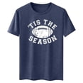 thumbnail image 3 of TrendOFT Shirts for Men Graphic Tees Casual Crew Neck Letter Graphic Short Sleeve Loose Comfortable Breathable Daily Street Everyday Apparel Mens Tops Navy L, 3 of 3