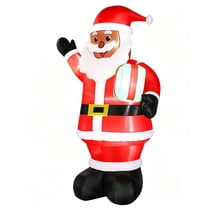 8.2ft Christmas Inflatable Outdoor Decoration Santa Claus and Snowman ...