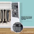 thumbnail image 2 of Yesbay 24-Pocket Over-the-Door Shoe Organizer with 4 Hooks Large Mesh Pockets Foldable Non-woven Fabric Hanging Closet Storage Bag Entryway Bedroom Supplies, 2 of 7