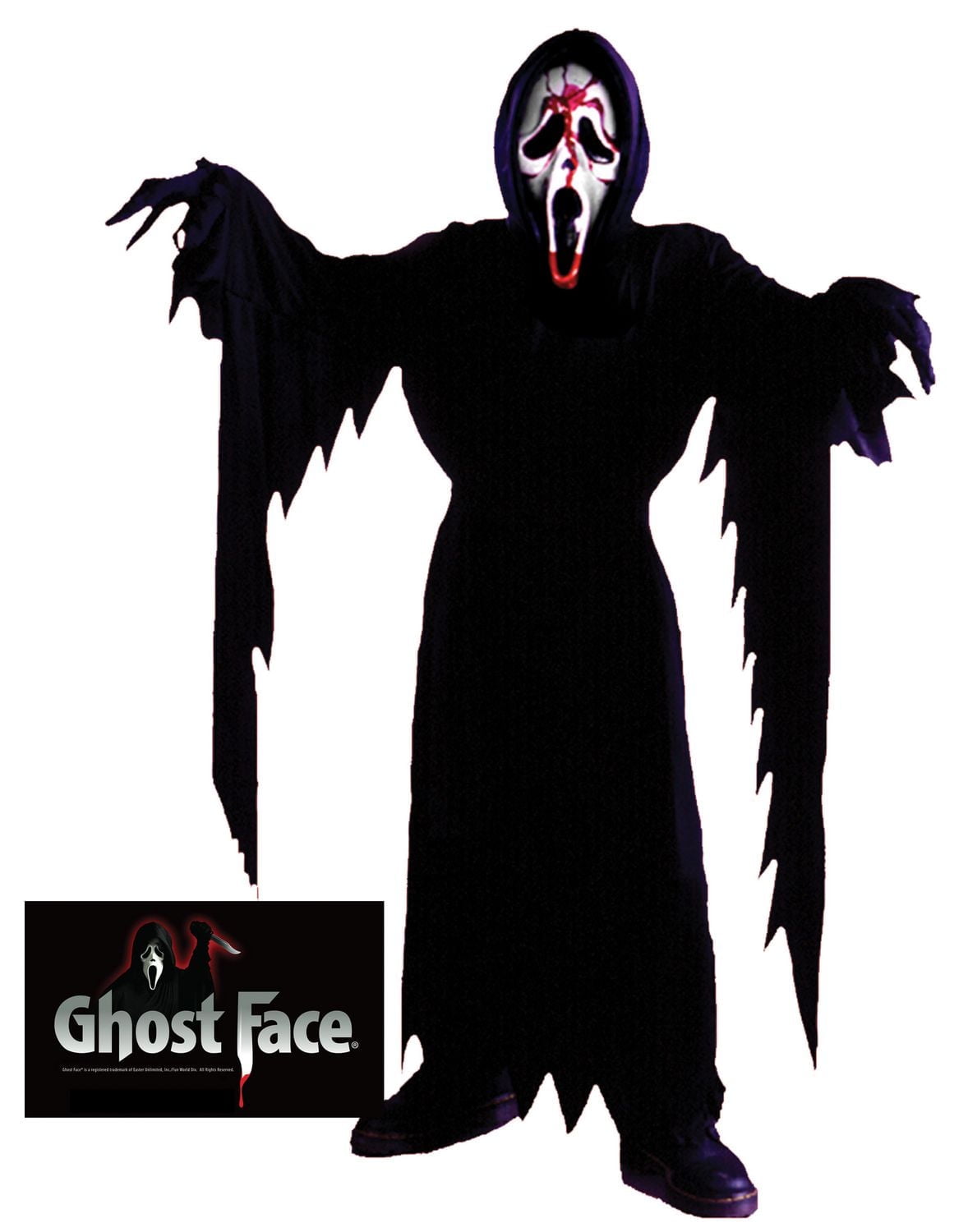 Walmart Ghost Face Bleeding Costume