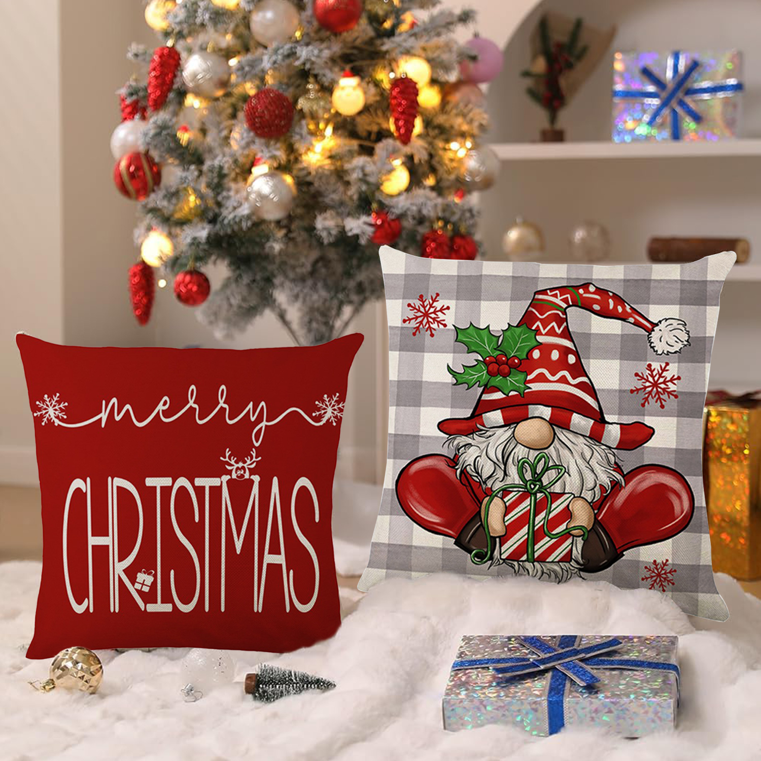 BN-LINK Christmas Pillow Covers Set of 4 photo 4