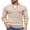 Beige, variant on Men's Quarter Zip Up Sweaters Slim Fit Lightweight Pullover Mock Neck Long Sleeve Polo Sweater