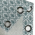 thumbnail image 5 of Ambesonne Damask Grommet Curtain, Baroque Vintage Boho, 50" x 54", Green White, 5 of 6