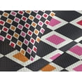 thumbnail image 4 of Ambesonne Geometric Quilted Bedspread Set 3 Pcs, Grid Vivid Squares, King Size, Multicolor, 4 of 5
