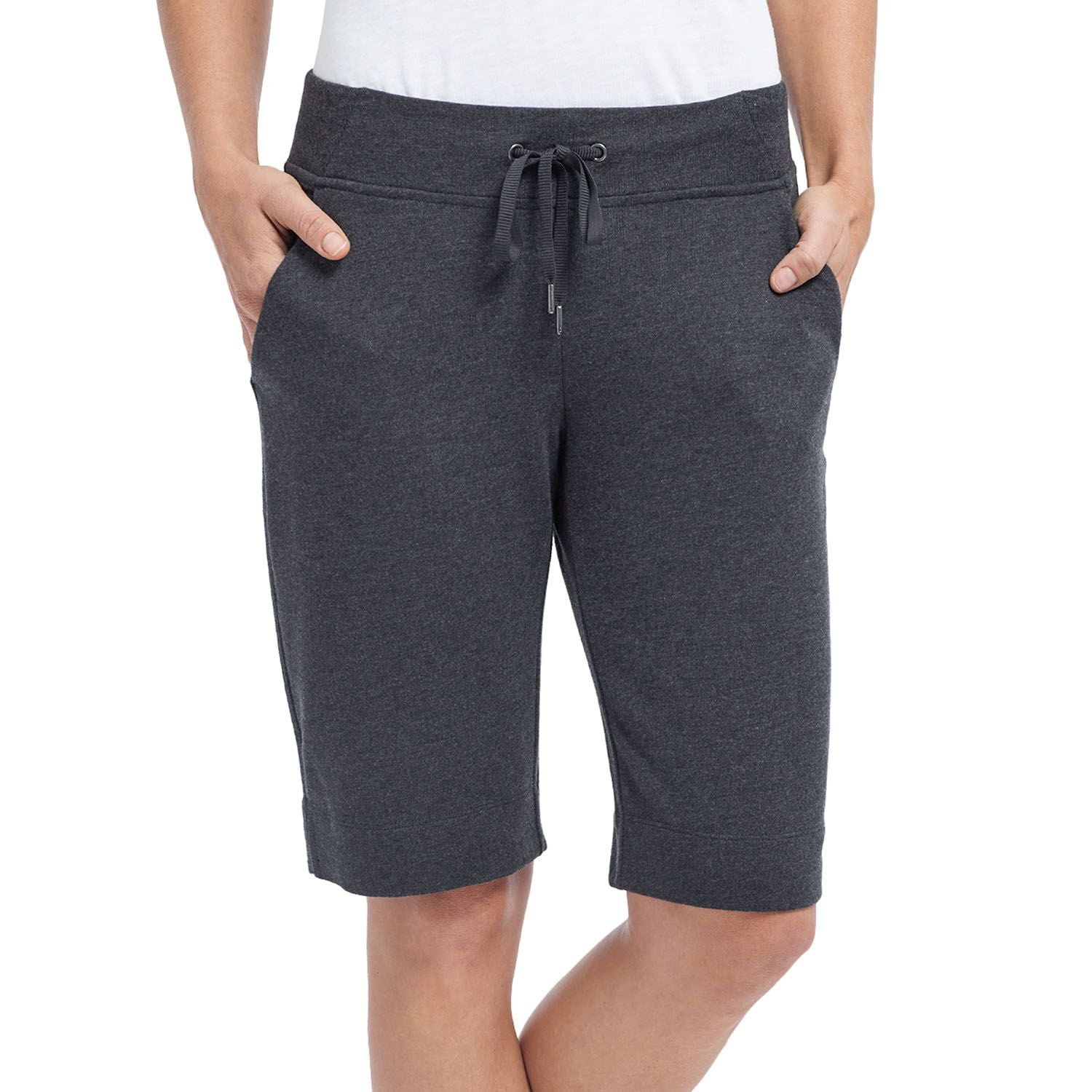 Eddie Bauer Women's Bermuda Shorts Heather Charcoal Grey, Large