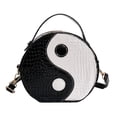 thumbnail image 2 of Bolso de hombro pequeño con estampado de cocodrilo para mujer bandolera Ehuebsd con estampado de Tai Chi bolso de bola de cuero Pu suave Mini bolso, 2 of 9