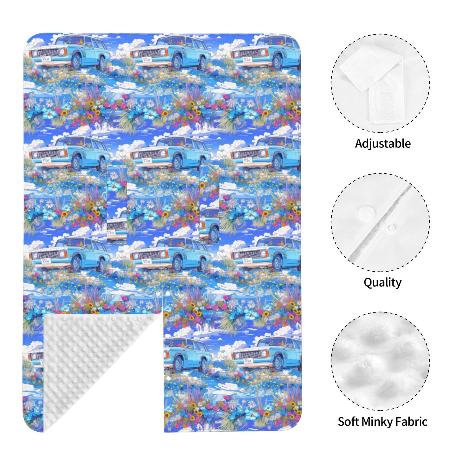 Car Seat Cover Baby - blue travel car flower Breathable Infant Car Seat Cover for Baby Carseat, Lightweight Comfort Baby Essentials Must Haves Newborn Stuff for Girl Boy