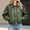 Army Green, variant on Womens Jackets Faux Leather Zip Up Long Sleeve with Pockets for Trendy Street Style